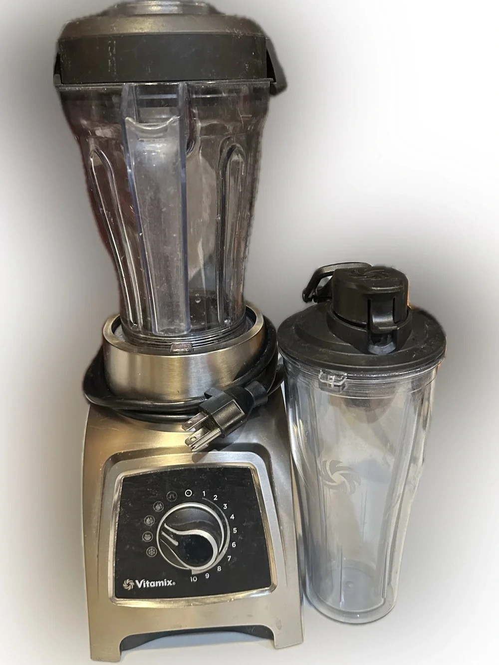 VITAMIX S55 SERIES S DISCONTINUED BLENDER BRUSHED STAINLESS W/ TO GO CUP  SILVER
